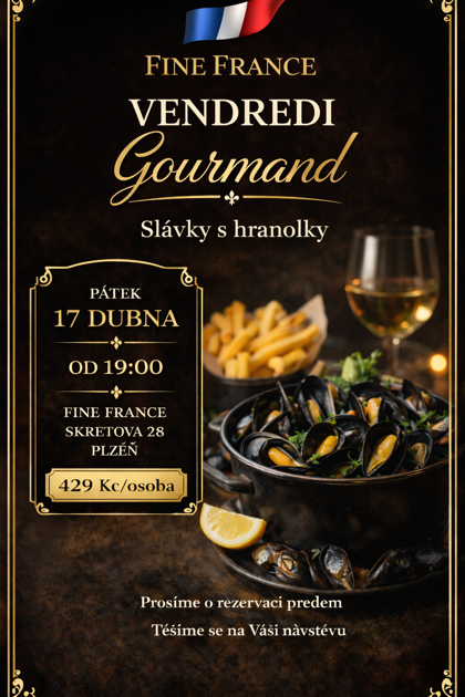 Pátek 17. dubna : večer slávek s hranolky